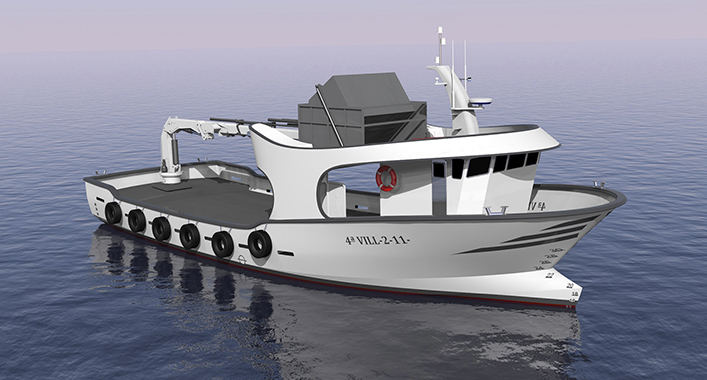 PROYECTO PESQUERO ASTRIMAR SOUAREZ DOUS. BARCO EN CONSTRUCCIÓN. INGEMAR NAVAL ARCHITECTS.