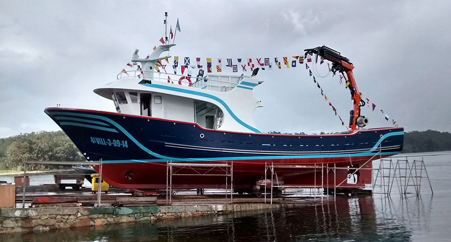 PROYECTO PESQUERO ASTRIMAR SOUAREZ DOUS. BARCO FINALIZADO. INGEMAR NAVAL ARCHITECTS.