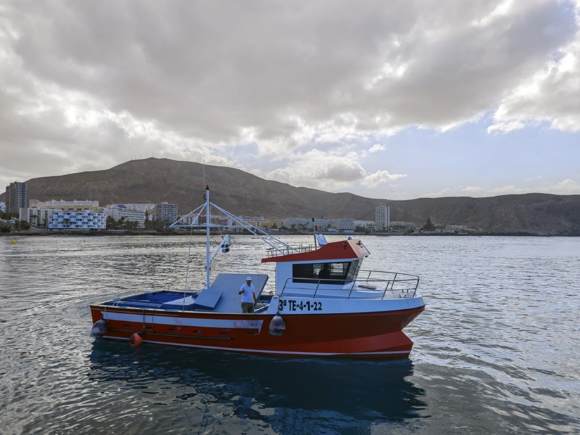 Nueva construcción en el Puerto de Los Cristianos, Tenerife, fotografiada por un ingeniero de Ingemar Naval en Tenerife<br />

